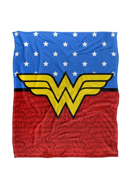 Wonder Woman Red & Blue Silky Touch Super Soft Throw Blanket 152 X 127 cm in White - image 1