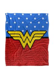 Wonder Woman Red & Blue Silky Touch Super Soft Throw Blanket 152 X 127 cm in White - thumbnail 1