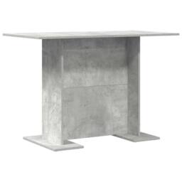 Berkfield Home Dining Table Concrete Grey 110x60x75 cm Engineered Wood - Size: 110 x 60 x 75 cm - thumbnail 1