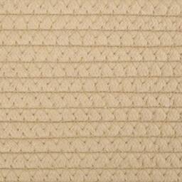 Berkfield Home Storage Baskets 2 pcs Beige & White √ò24x18 cm Cotton - Size: 24x18 cm - thumbnail 8