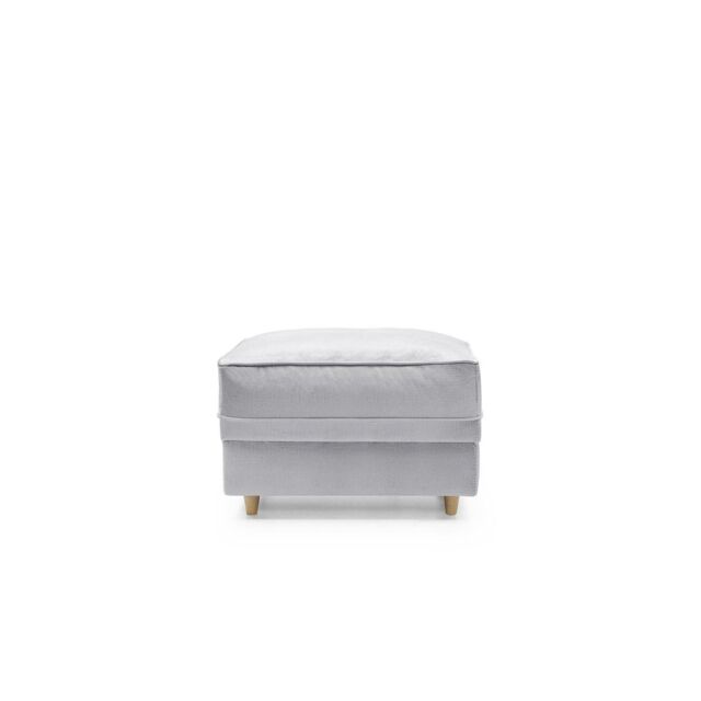 Abakus Direct Chicago Spill-Proof Velvet Footstool in Light Grey - image 1