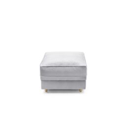 Abakus Direct Chicago Spill-Proof Velvet Footstool in Light Grey - thumbnail 4
