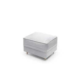 Abakus Direct Chicago Spill-Proof Velvet Footstool in Light Grey - thumbnail 3