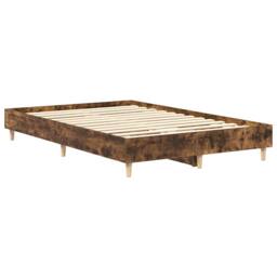 Berkfield Home Durable Bed Frame No Mattress Smoked Oak 120x200 cm Engineered Wood in Brown - Size: Small Double - thumbnail 7