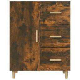 Berkfield Home Sideboard Smoked Oak 69.5x34x90 cm Engineered Wood in Brown - thumbnail 5