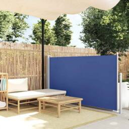 Berkfield Home Patio Retractable Side Awning 120x500 cm Blue - thumbnail 2