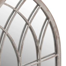 Berkfield Home Garden Mirror Sand 100x45 cm Iron for Outdoor Use in Beige - thumbnail 5