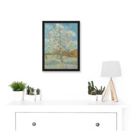 Artery8 Van Gogh The Pink Peach Tree Painting Artwork Framed Wall Art Print A4 in Black - thumbnail 2