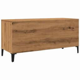 Berkfield Home Record Cabinet Artisan Oak 100x38x48 cm Engineered Wood in Brown - Size: 100 x 38 x 48 cm - thumbnail 6