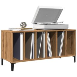 Berkfield Home Record Cabinet Artisan Oak 100x38x48 cm Engineered Wood in Brown - Size: 100 x 38 x 48 cm - thumbnail 1