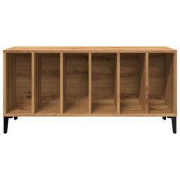 Berkfield Home Record Cabinet Artisan Oak 100x38x48 cm Engineered Wood in Brown - Size: 100 x 38 x 48 cm - thumbnail 4