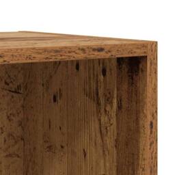 Berkfield Home Wall TV Cabinet 4 pcs Old wood 37 x 37 x 72 cm Engineered wood in Brown - thumbnail 6