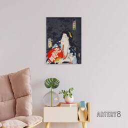 "Artery8 Ukiyo E Portrait of an Actress Canvas Wall Art Print Kunichika - Size: W18"" x H24""" - thumbnail 3