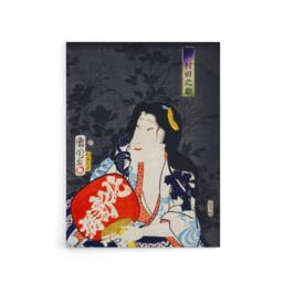 "Artery8 Ukiyo E Portrait of an Actress Canvas Wall Art Print Kunichika - Size: W18"" x H24""" - thumbnail 1
