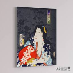 "Artery8 Ukiyo E Portrait of an Actress Canvas Wall Art Print Kunichika - Size: W18"" x H24""" - thumbnail 2