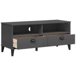 Berkfield Home TV Cabinet VIKEN Anthracite Grey Engineered Wood in Dark Grey - thumbnail 5