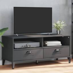 Berkfield Home TV Cabinet VIKEN Anthracite Grey Engineered Wood in Dark Grey - thumbnail 2