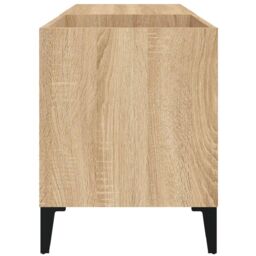 Berkfield Home Record Cabinet Sonoma Oak 84.5x38x48 cm Engineered Wood in Brown - thumbnail 6
