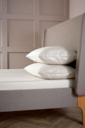 CHRISTY 400TC Luxury Cotton Sateen Plain Dye Full Sheet Bundle in Ivory - Size: Super King - thumbnail 2