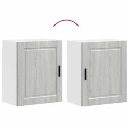 Berkfield Home Kitchen Wall Cabinet¬†Porto Grey Sonoma Engineered Wood in Light Grey - thumbnail 9