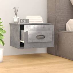 Berkfield Home Elegant Wall-mounted Bedside Cabinets 2 pcs Concrete Grey 41.5x36x28cm - Size: 41.5x36x28 cm - thumbnail 1