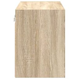 Berkfield Home Garage Wall Cabinets 2 pcs Sonoma Oak Engineered Wood in Brown - thumbnail 7