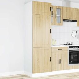 "Berkfield Home Kitchen Cupboard ""Porto"" Sonoma Oak Engineered Wood in Brown" - thumbnail 1