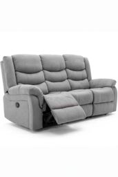 More4Homes Seattle 3 Seater Fabric Manual Recliner Sofa in Grey - thumbnail 5