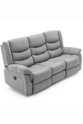More4Homes Seattle 3 Seater Fabric Manual Recliner Sofa in Grey - thumbnail 3
