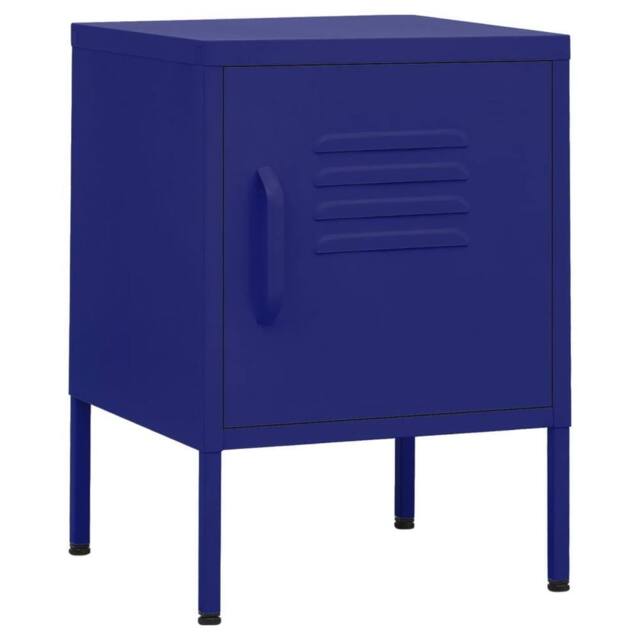 Berkfield Home Nightstands 2 pcs Navy Blue 35x35x51 cm Steel - Size: 35 x 35 x 51 cm - image 1