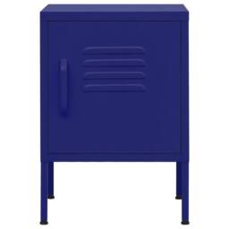 Berkfield Home Nightstands 2 pcs Navy Blue 35x35x51 cm Steel - Size: 35 x 35 x 51 cm - thumbnail 3