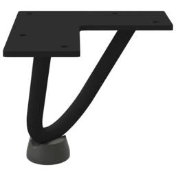 Berkfield Home Hairpin Table Legs 4 pcs Black 10 cm Solid Steel - thumbnail 6