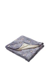 Just Essentials Glow In The Dark Unicorn Reversible Fleece Blanket in Lilac - Size: Small