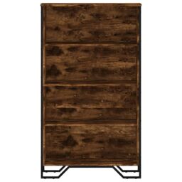 Berkfield Home Bookcase Smoked Oak 80x31x137.5 cm Engineered Wood in Brown - thumbnail 4
