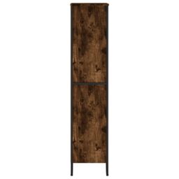Berkfield Home Bookcase Smoked Oak 80x31x137.5 cm Engineered Wood in Brown - thumbnail 5