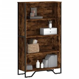 Berkfield Home Bookcase Smoked Oak 80x31x137.5 cm Engineered Wood in Brown - thumbnail 1