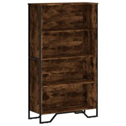 Berkfield Home Bookcase Smoked Oak 80x31x137.5 cm Engineered Wood in Brown - thumbnail 2