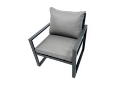 Fimous 7 Seat Aluminium 3 Seat Sofa Coffee Table Sets with 2 Side Tables in Dark Grey - thumbnail 5