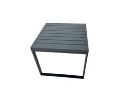 Fimous 7 Seat Aluminium 3 Seat Sofa Coffee Table Sets with 2 Side Tables in Dark Grey - thumbnail 6