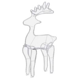 Berkfield Home Reindeer Christmas Decoration with Mesh 306 LEDs 60x24x89cm in Blue - Size: 60 x 24 x 89 cm - thumbnail 6