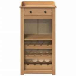 Berkfield Home Wine Cabinet Panama 57x40x111.5 cm Solid Wood Pine in Brown - thumbnail 4