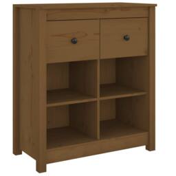 Berkfield Home Sideboard Honey Brown 70x35x80 cm Solid Wood Pine - Size: 70 x 35 x 80 cm - thumbnail 1