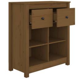 Berkfield Home Sideboard Honey Brown 70x35x80 cm Solid Wood Pine - Size: 70 x 35 x 80 cm - thumbnail 5