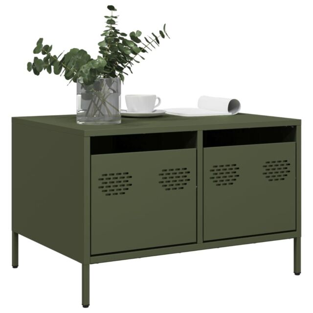 Berkfield Home TV Cabinet Olive Green 68x50x43.5 cm Cold-rolled Steel - image 1