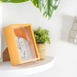 "Nicola Spring 3D Deep Box Photo Frames - 5 x 7"" - Pack of 5 in Light Brown" - thumbnail 5