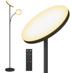HOMCOM Floor Lamp for Living Room, Standing Lamp with 4 Scene Modes, Black - thumbnail 2