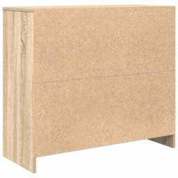 Berkfield Home Sideboard Sonoma Oak 85x34x76 cm Engineered Wood in Light Tan - Size: 85 x 34 x 76 cm - thumbnail 8