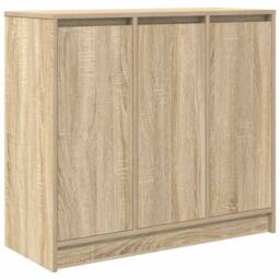 Berkfield Home Sideboard Sonoma Oak 85x34x76 cm Engineered Wood in Light Tan - Size: 85 x 34 x 76 cm