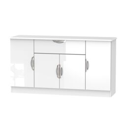 Ready Assembled 2 U Holborn 4 Door 1 Drawer Wide Unit (Ready Assembled) in White - Size: Large - thumbnail 8
