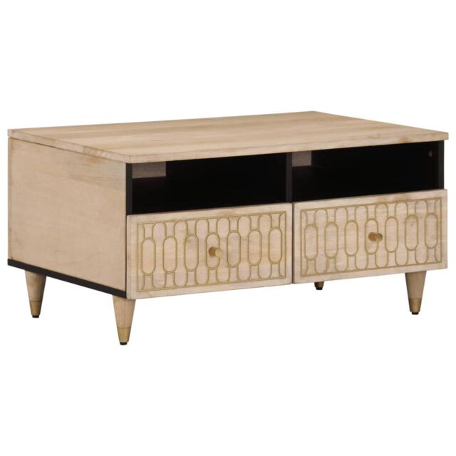 Berkfield Home Coffee Table 80x54x40 cm Solid Wood Mango in Brown - Size: 80 x 54 x 40 cm - image 1
